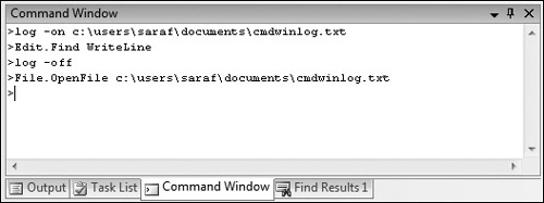 Tip 5.3: How to log your Command Window session