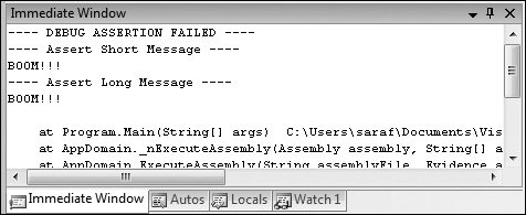 Tip 5.12: You can redirect debug messages to the Output window