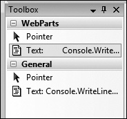 Tip 5.14: You can drag and drop code onto the Toolbox’s General tab