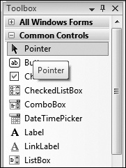 Tip 5.15: Why does each Toolbox group have a Pointer control?