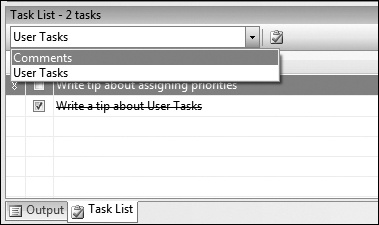 Tip 5.26: How to create and view TODO comments in the Task List