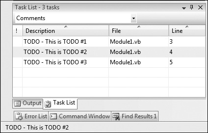 Tip 5.31: You can create keyboard shortcuts to navigate among the various Task List categories (by using View.NextTask and View.PreviousTask)