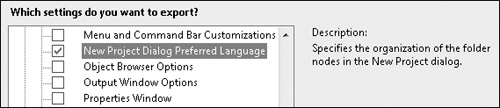 Tip 6.3: What settings are contained in the New Project Dialog Preferred Language category