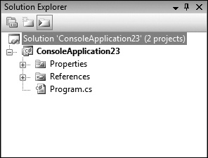 Tip 7.4: You can use solution folders to hide projects