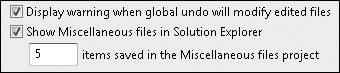 Tip 7.8: How to show the Miscellaneous Files project in the Solution Explorer