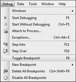 Tip 7.16: You can press F9 to set a breakpoint on the current line