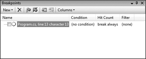 Tip 7.17: You can use Ctrl+F9 to enable or disable a breakpoint