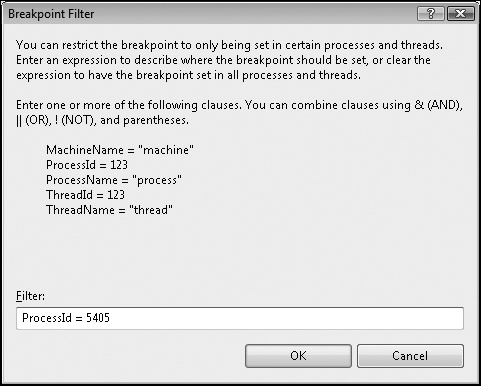 Tip 7.19: You can use breakpoint filters to break the right process