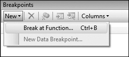 Tip 7.20: You can press Ctrl+B to set a breakpoint at the desired function