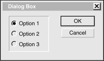 A dialog box with the quick-to-implement group box. Relaxing requirements by a small amount can make a large difference in implementation time if the change allows for better tool support.