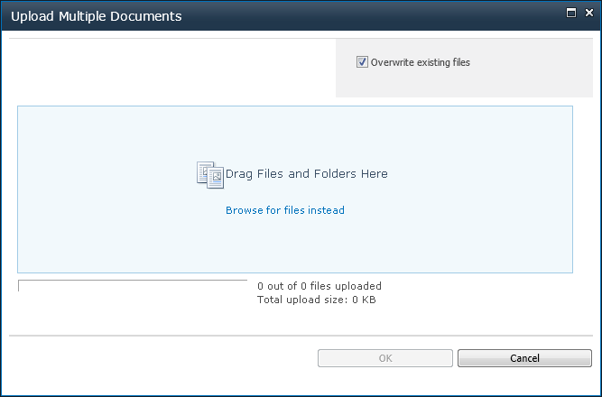 New in SharePoint Foundation 2010, you can now drag files and folders into the Upload Multiple Documents Dialog box for uploading.