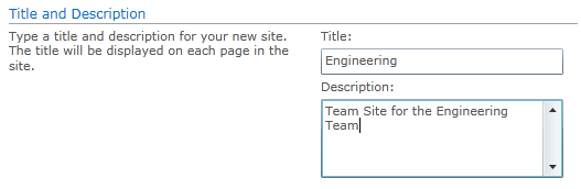 Adding a title and description to your site.