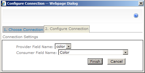 Configure the connection, and then click Finish.