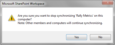 Halting Shared Folder synchronization.