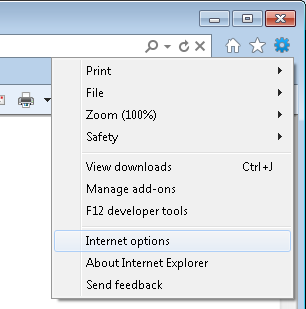 Use Internet Options to configure your browser development environment.