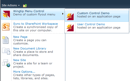 You can develop a custom control to create a fly out menu.