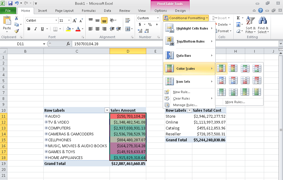 To add conditional formatting