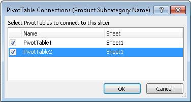 To connect the slicers to another PivotTable
