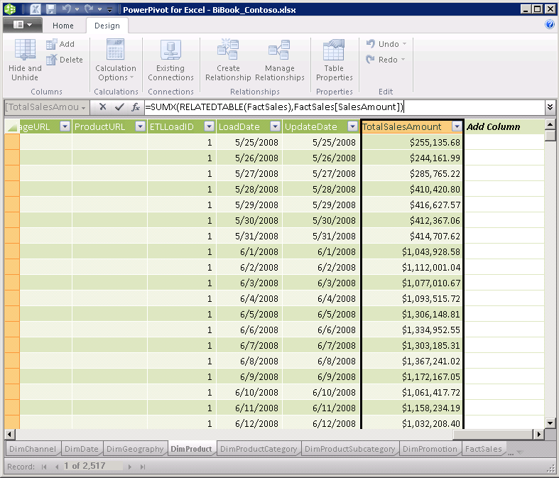 Calculations with DAX