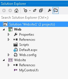 ASP.NET WebSharper solution structure