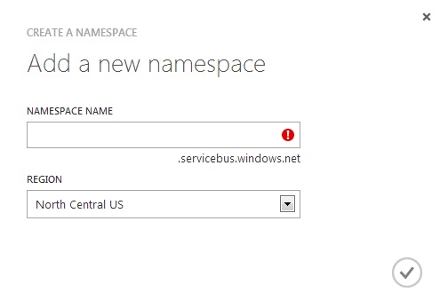 Creating sample namespace and service queue