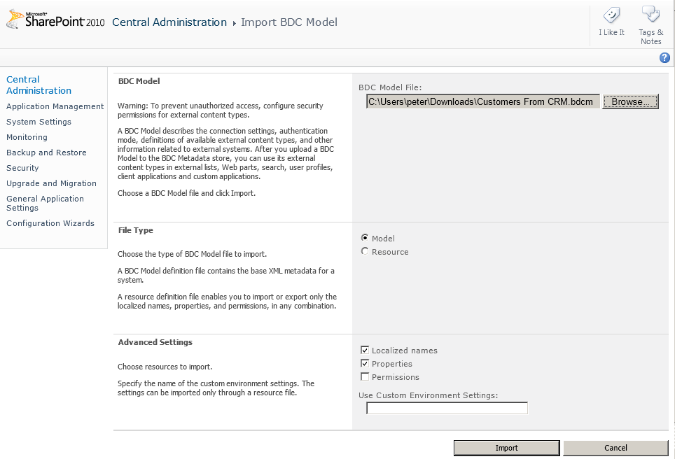 The import validation process can provide warning messages.