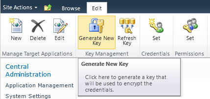 Use the Generate New Key page to enter a pass phrase.