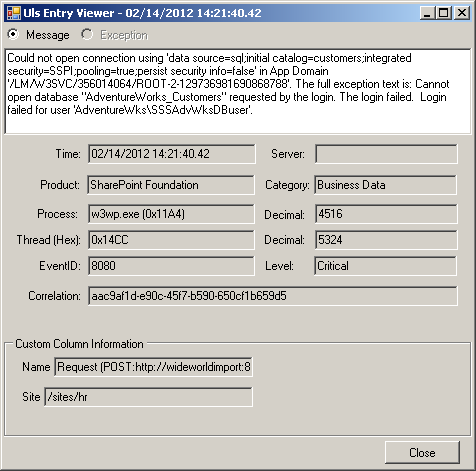 To use SSS target application IDs, select either of the impersonated identity options.