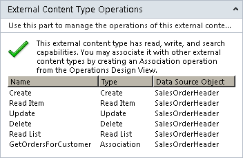 The ECT Operations area now lists an association operation.