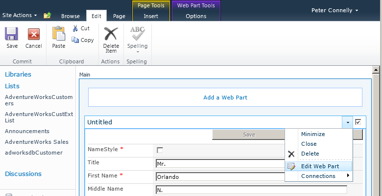 Use the Untitled Web Part tool pane to configure the XLF Web Part.