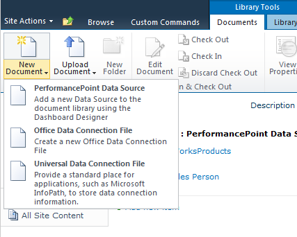 Use the PerformancePoint Dashboard Designer to create a new dashboard.