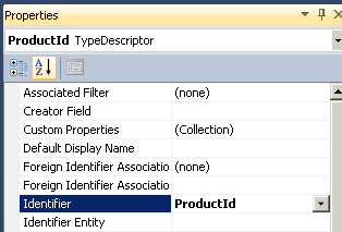 Setting the identifier for the ProductId type descriptor.