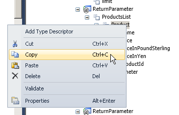 Copying the type descriptors.