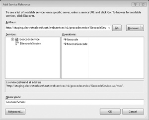 Add Service Reference dialog