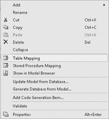 Table Mapping menu item