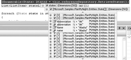 Collection view in the debugger in Visual Studio 2008