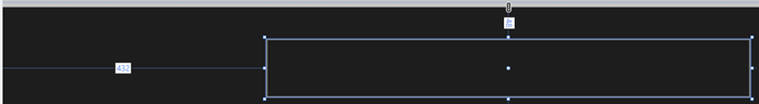 When you add a border to the designer, it displays lines from the top of the border to the top of its container, and from the left edge of the border to the left edge of the container. These are labeled with the top and left margin sizes, so that you can position elements exactly.