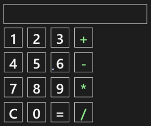 A screenshot showing the number keypad buttons along with a new column to their right that contains the arithmetic operation buttons for, from top to bottom, addition, subtraction, multiplication, and division.