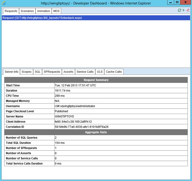 The Developer Dashboard