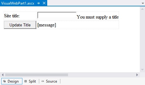 Visual Web Parts allow you to create the UI by using the design mode in Visual Studio 2012.