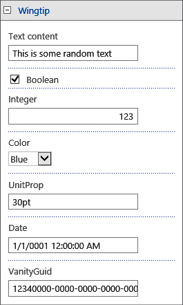 Web Part properties can be editable through the web interface if they are of types that SharePoint recognize.