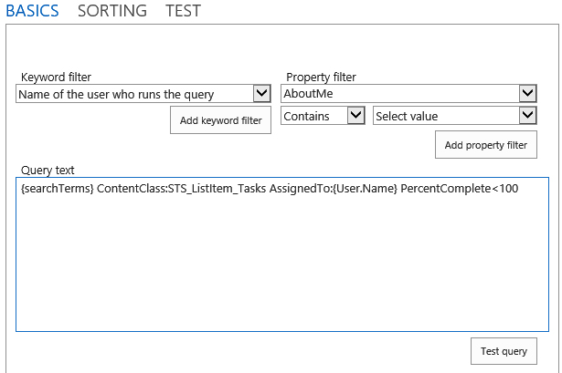 Defining a result source