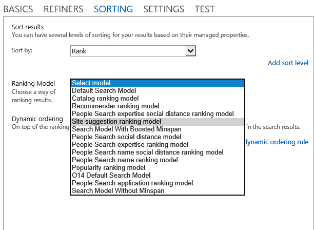 Selecting a ranking model