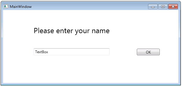 A screenshot of the Hello application running in Windows 7 or Windows 8.