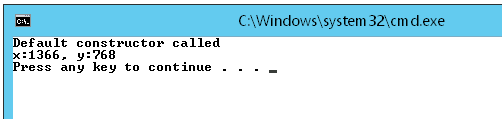 A screenshot of the console showing the messages output by the Classes application.