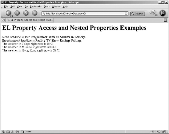 EL property access and nested properties examples
