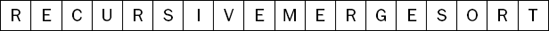 Sample list to demonstrate recursive mergesort.