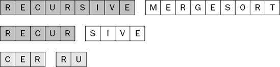 Merging the two single-item sublists.