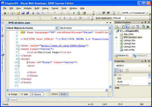 A Web Form is automatically included in new ASP.NET pages created by Visual Web Developer.