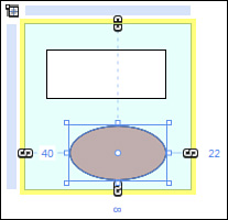 The Grid with an ellipse and a rectangle with different colors added.